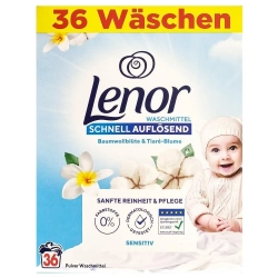 Lenor Sensitive Hipoalergiczny proszek do prania 2 kg 36 prań
